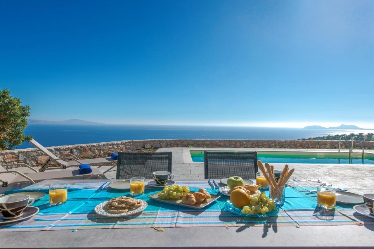 Tranquil Sea View Villa With Private Pool, Just 2Km From The Beach! Agia Galini  Ngoại thất bức ảnh
